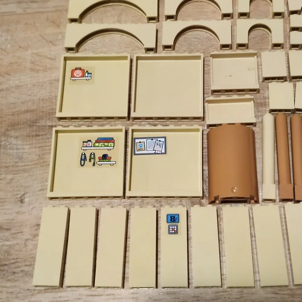 LEGO Lot of 82 TAN & BROWN Castle Arches Wall Panels Pillars Windows